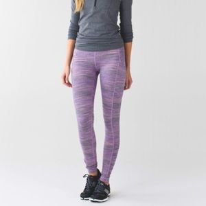 Lululemon Speed Tight IV Space Dye Camo Tender Violet Black Grape Size 10